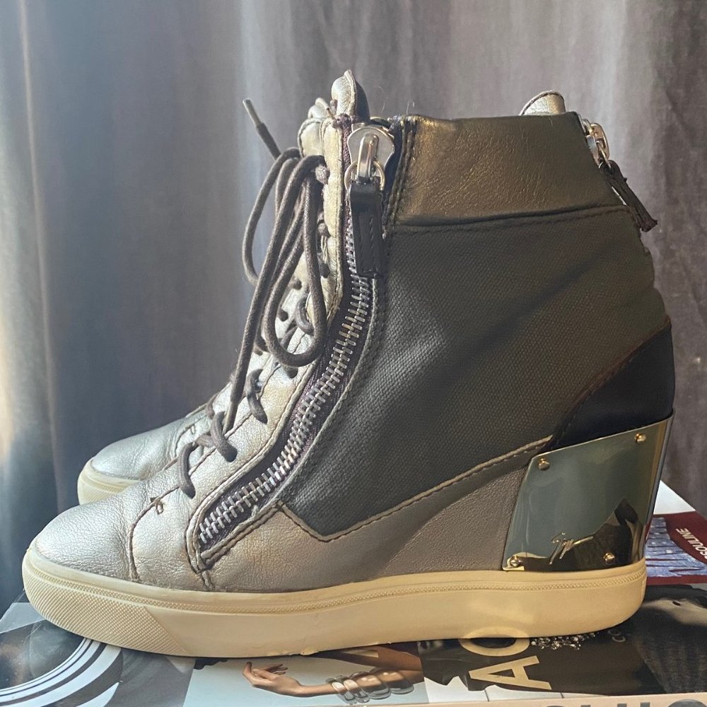 Giuseppe Zanotti Women’s Gold Plated Wedge Sneaker